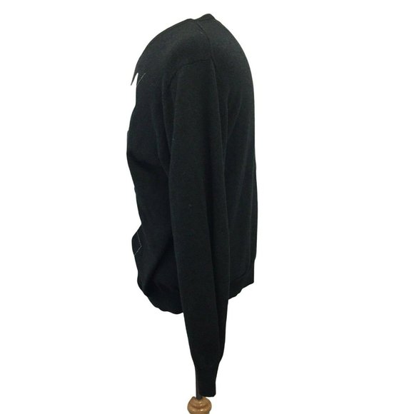 Chatham Road Argyle Sweater Mens L Gray V Neck Cotton Cashmere Blend Modern Fit - Picture 5 of 12